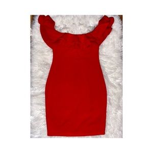 Off The Shoulder Ruffle Dress